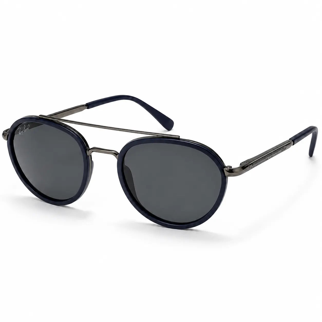 Polarized rounded double bridge Sunglasses from ray ban